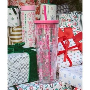 Limited Edition Starbucks Roller Rabbit Lovely Monkey Tumbler Pink Hearts 24oz